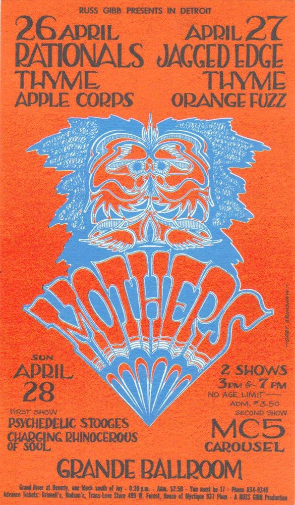 GB33 - Spirit Postcard - Grande Ballroom (19 - Jul - 68) Condition - 2