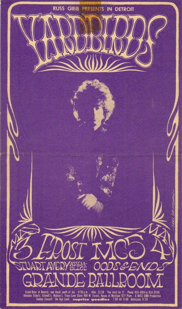 GB34 - Wayne Cochran & the C.C. Riders Postcard - Grande Ballroom (28 - Jun - 68) Condition - 2