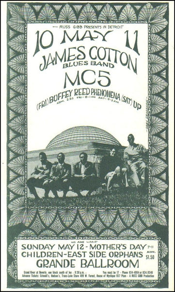 GB35 - The Paupers Postcard - Grande Ballroom (03 - Nov - 67) Condition - 1