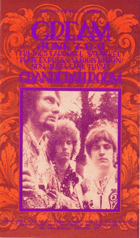 GB39 - The Steve Miller Blues Band Postcard - Grande Ballroom (26 - Jul - 68) Condition - 1