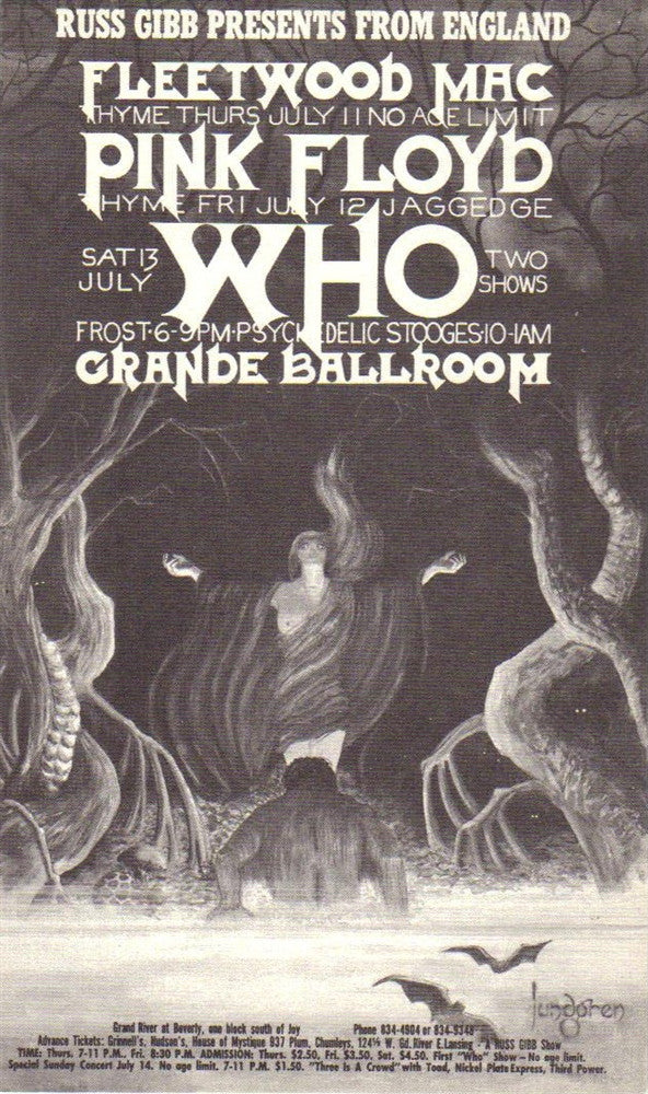 GB44 - The Who Postcard - Grande Ballroom (02 - May - 69) Condition - 1