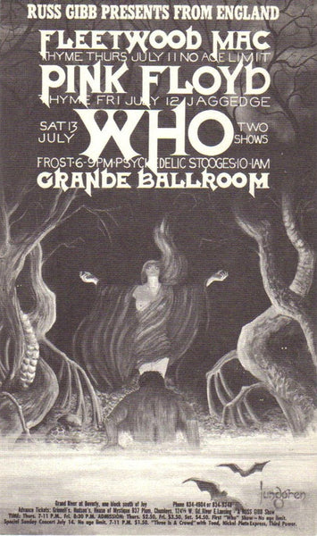 GB44 - The Who Postcard - Grande Ballroom (02 - May - 69) Condition - 1