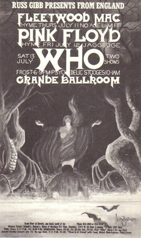 GB44 - The Who Postcard - Grande Ballroom (02 - May - 69) Condition - 1
