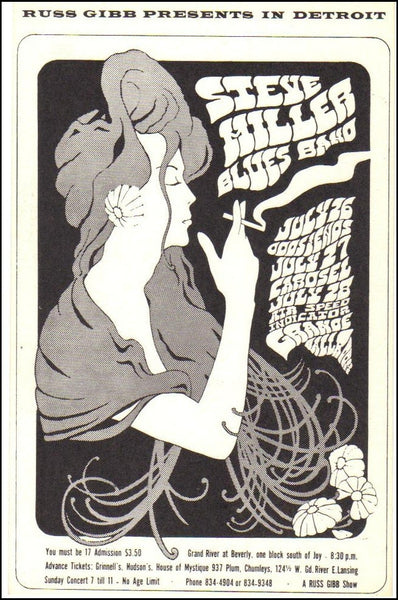 GB46 - Jeff Beck Postcard - Grande Ballroom (01 - Nov - 68) Condition - 1