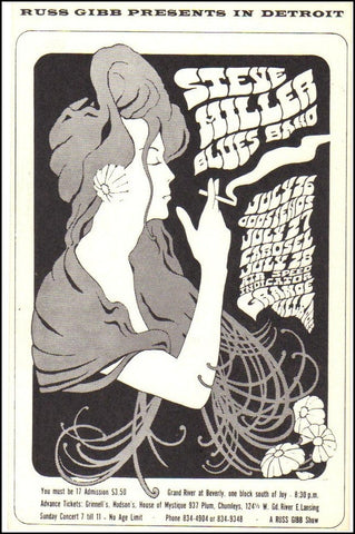 GB46 - Jeff Beck Postcard - Grande Ballroom (01 - Nov - 68) Condition - 1