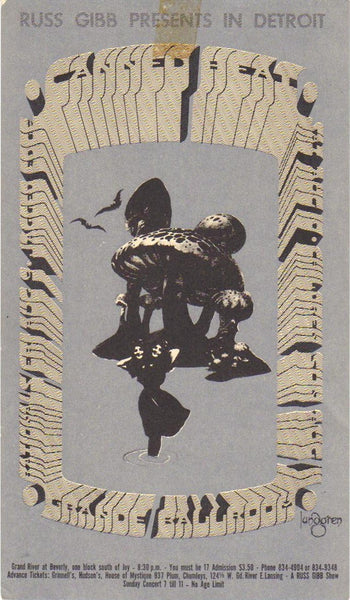 GB48 - Vanilla Fudge Postcard - Grande Ballroom (15 - Dec - 67) Condition - 1