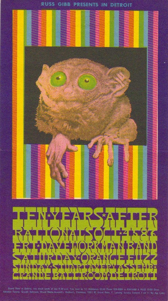 GB56 - John Mayall Postcard - Grande Ballroom (11 - Oct - 68) Condition - 1