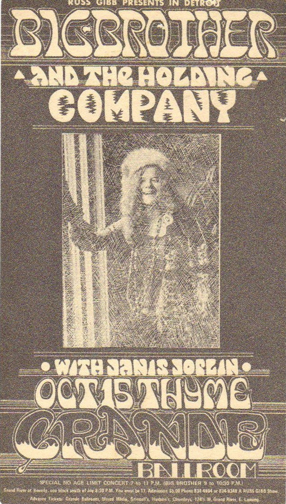 GB58 - Fleetwood Mac Postcard - Grande Ballroom (26 - Dec - 68) Condition - 2