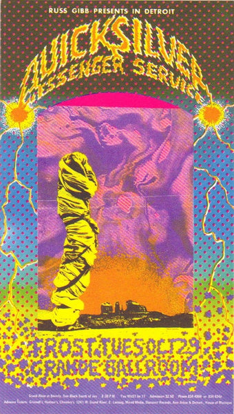 GB61 - Procol Harum Postcard - Grande Ballroom (25 - Oct - 68) Condition - 1