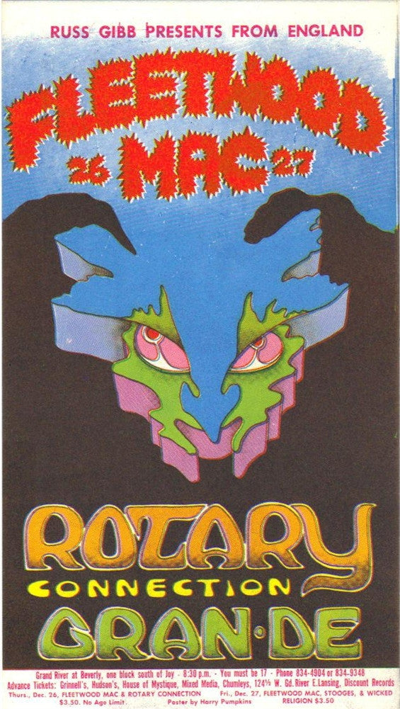 GB70 - Steppenwolf Postcard - Grande Ballroom (28 - Feb - 69) Condition - 1