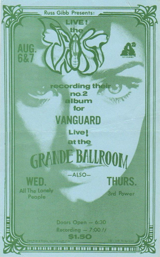 GB81 - Spooky Tooth Postcard - Grande Ballroom (27 - Sep - 68) Condition - 1.5