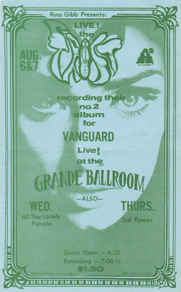 GB81 - Spooky Tooth Postcard - Grande Ballroom (27 - Sep - 68) Condition - 1.5