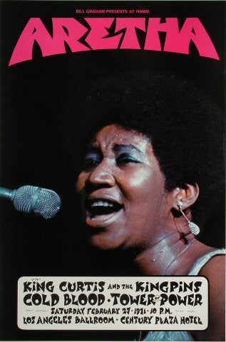 bg272a - Aretha Franklin Poster - Los Angeles Ballroom - Condition - 1